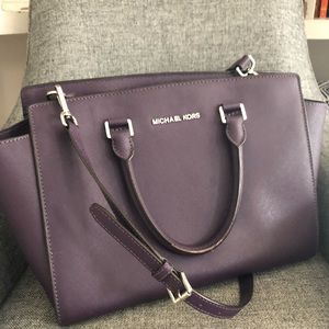 Plum colored Michael Kors satchel